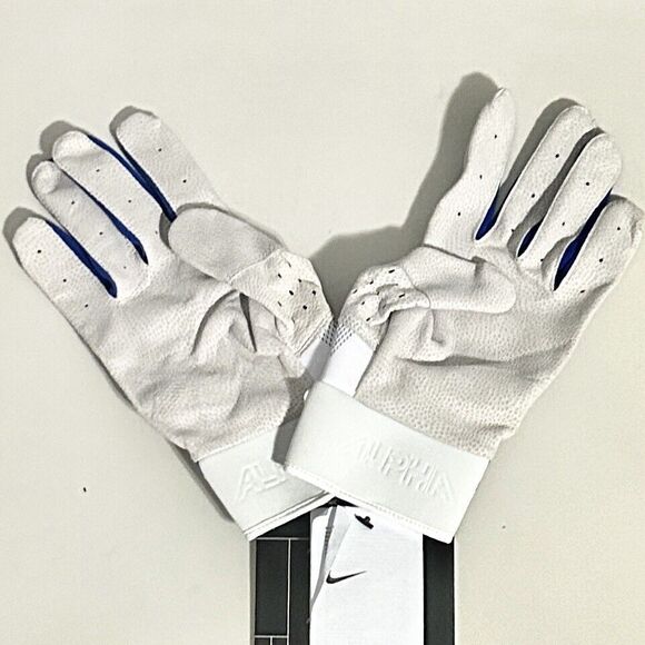 Nike Alpha Elite Duke PE Men’s Size M Blue White Batting Gloves - Picture 2 of 6